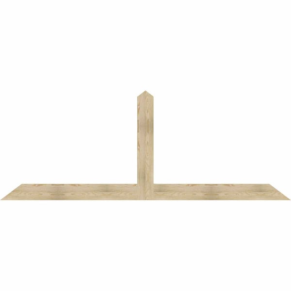 Ekena Millwork Portland Rough Sawn Timber Gable Bracket, Douglas Fir, 108"W x 40"H x 2"D x 6"F, 9/12 Pitch GBW108X40X0206POR00RDF - main